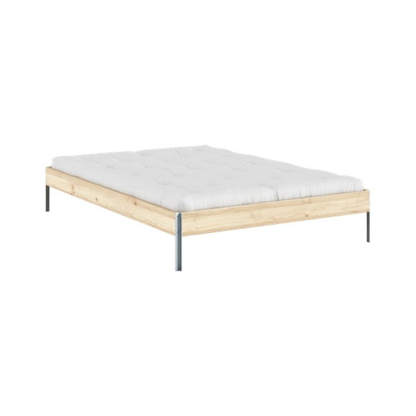 Bračni krevet od masivnog bora s podnicom 140x200 cm u prirodnoj boji Core – Karup Design-image-3