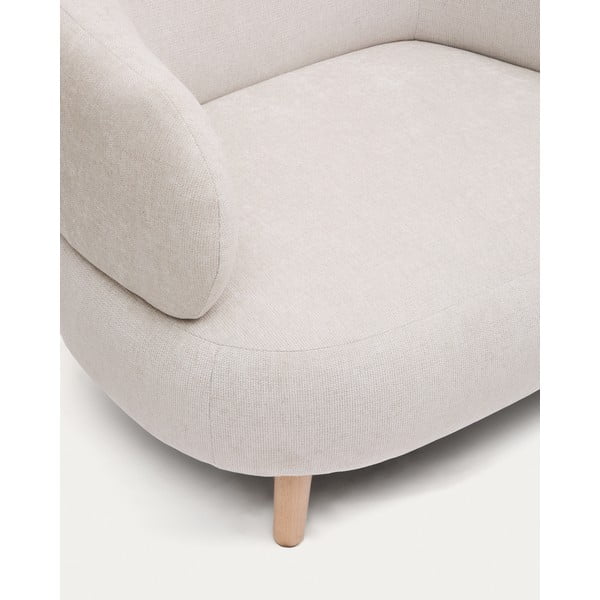 Bež fotelja od šenila Luisa – Kave Home-image-1