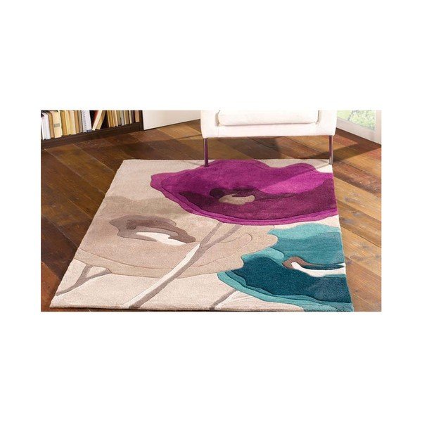 Tepih Cvijeće maka Teal Purple, 120x170 cm-image-3