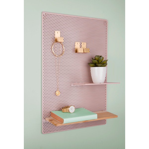 Svjetloružičasta metalna oglasna ploča PT LIVING Perky, 34,5 x 52,5 cm-image-1