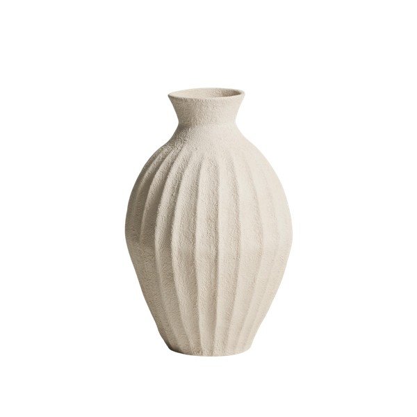 Krem ručno izrađena/visoka vaza od papier-mâché (visina 67 cm) Arquena – Kave Home