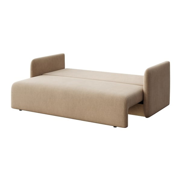 Svjetlo smeđa baršunasti sklopiva sofa 220 cm Chaum – Rodier-image-4