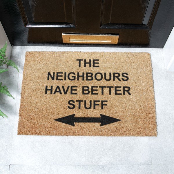 Otirač od kokosovih vlakana 40x60 cm Neighbours Have Better Stuff – Artsy Doormats-image-2