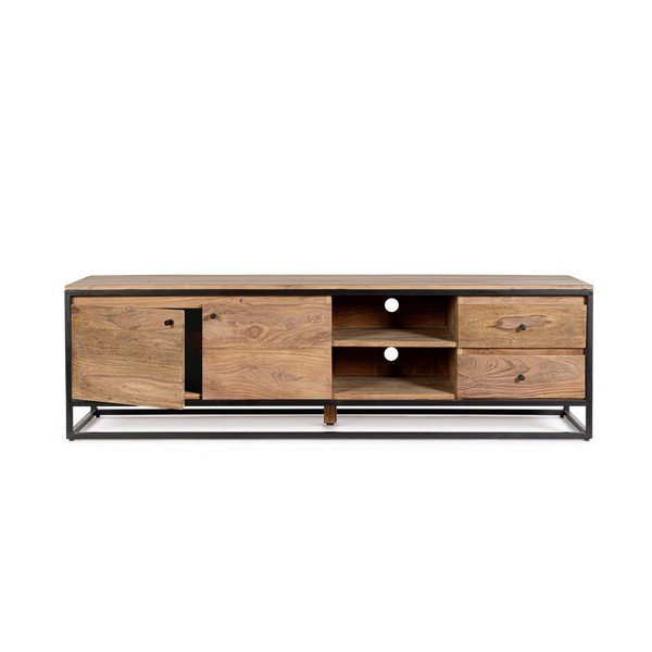 TV komoda od masivnog sheesham drveta u prirodnoj boji 175x50x45 cm Nartan – Bizzotto-image-3