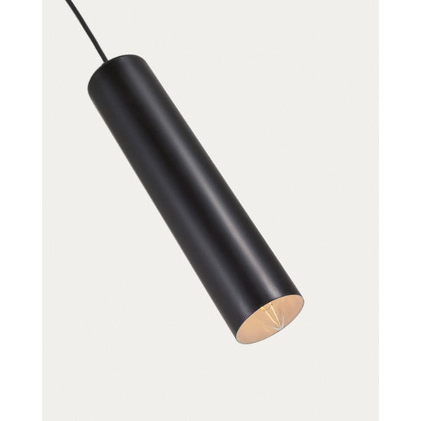 Crna viseća svjetiljka s metalnim sjenilom ø 8 cm Maude – Kave Home-image-4