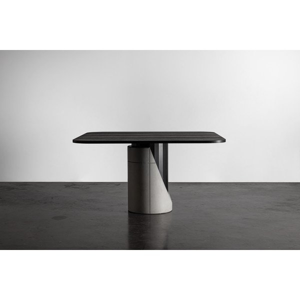 Blagovaonski stol s pločom u dekoru hrasta 140x140 cm Sharp - Lyon Béton-image-3