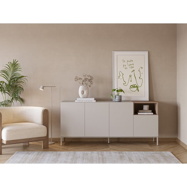 Krem komoda 180x80 cm Cailin – Marckeric-image-1