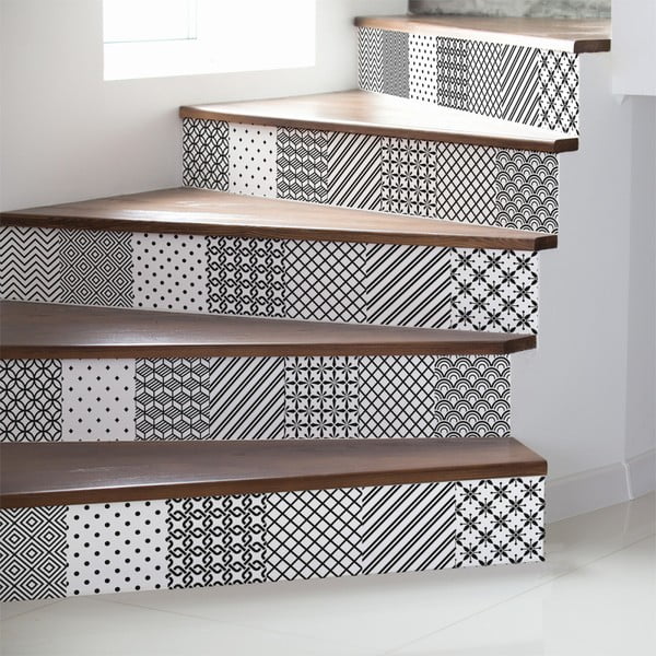 Set 2 naljepnice za stepenice Ambiance Svein, 15 x 105 cm