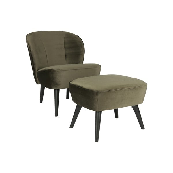 Maslinasto zeleni otoman WOOOD Sara-image-1