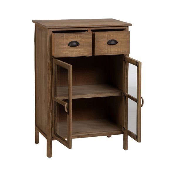 Vitrina od masivne jele u prirodnoj boji 64x92,5 cm – Ixia-image-2