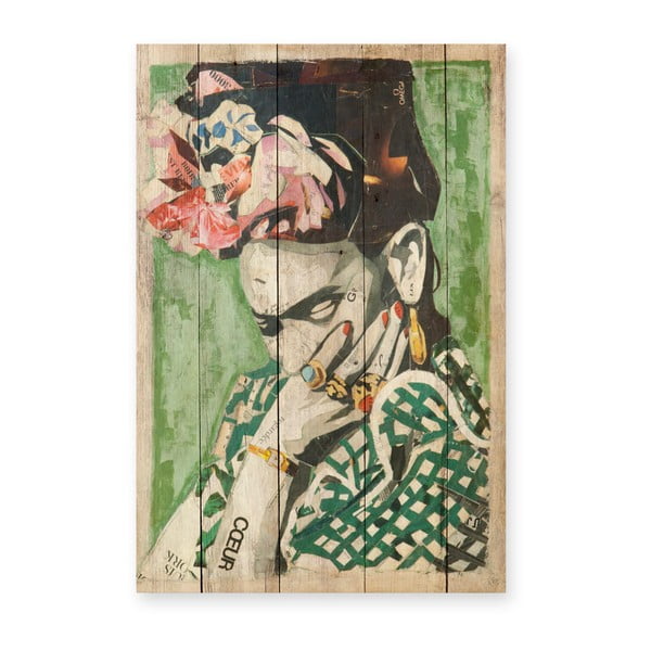Drveni ukrasni znak 40x60 cm Frida Coeur – Madre Selva