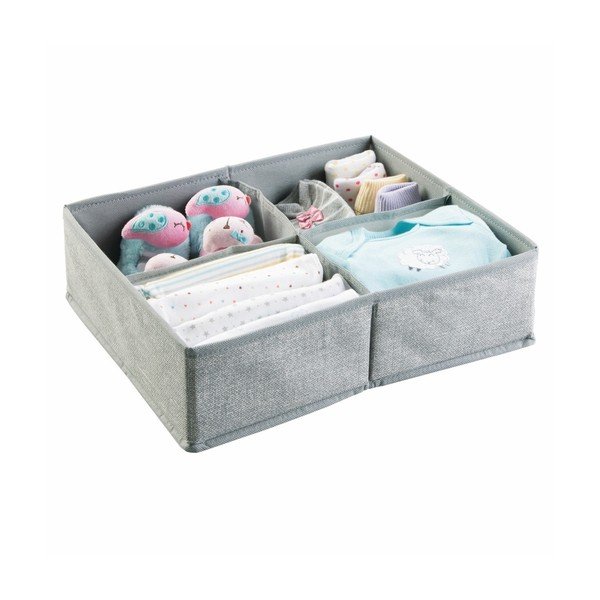 Sivi organizator sa 4 dijela za ladicu InterDesign Aldo, 30,5 x 35,5 cm