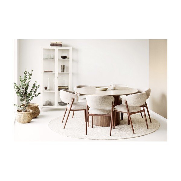 Krem željezna vitrina 80x175x35 cm Brisbane – House Nordic-image-2