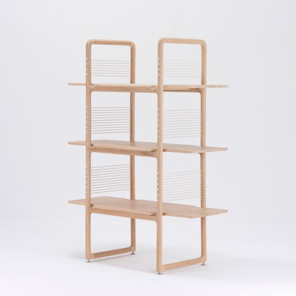 Polica za knjige od punog hrasta Gazzda Muse, visina 140 cm-image-2