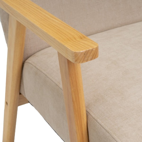 Bež fotelja od šenila Vintage – Casa Selección-image-1