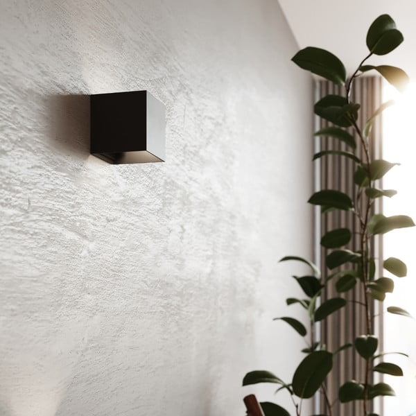 Crna LED zidna lampa Pinio – Sollux-image-1