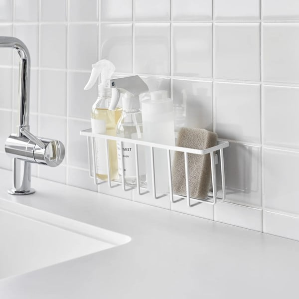 Bijeli metalni držač za deterdžente s postavljanjem bez bušenja Film Hook – YAMAZAKI-image-2