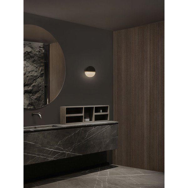 Crna metalna LED zidna lampa s mogućnosti zatamnjivanja Dorin – Nova Luce-image-2