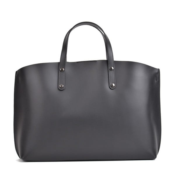 Crna kožna torba Mangotti Bags Lulia-image-3