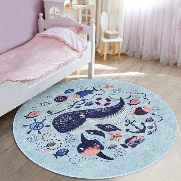 Plavi dječji tepih ø 120 cm Comfort – Mila Home-image-2