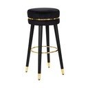 Crna/u zlatnoj boji podstavljena barska stolica (visine sjedala 74 cm) Paris – Mauro Ferretti