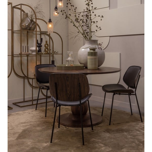 Crne blagovaonske stolice u setu 2 kom od umjetne kože Close In – WOOOD-image-1