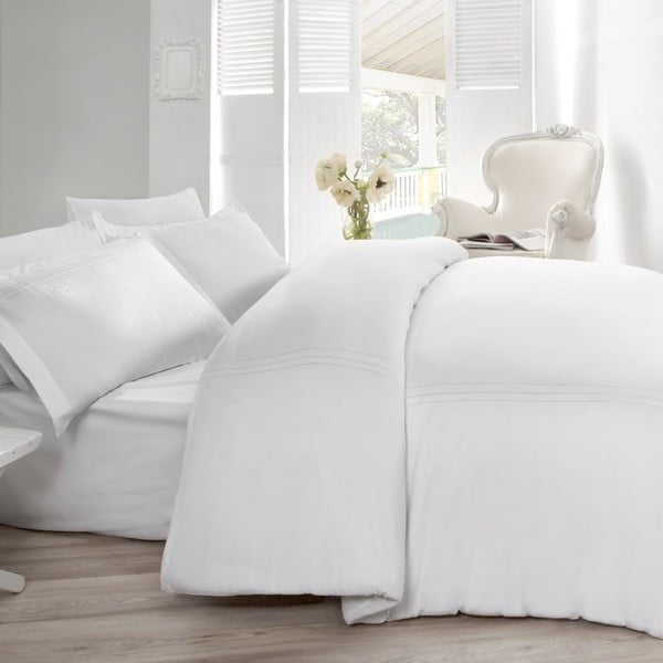 Pamučni satenski set posteljine s bračnim krevetom Gulbin, 200 x 220 cm