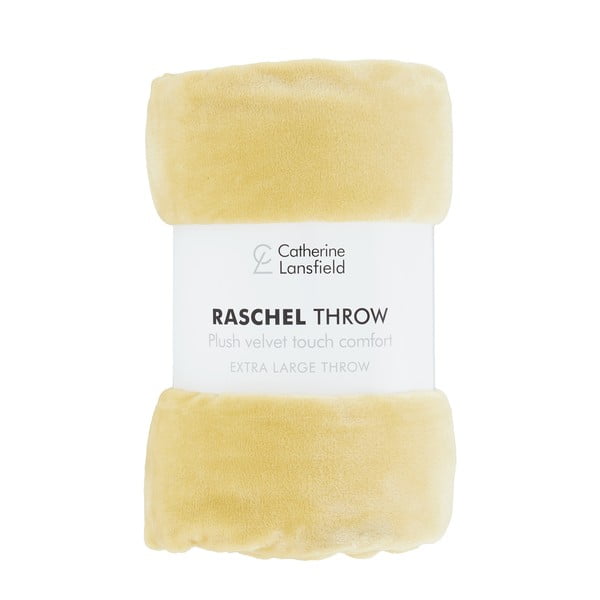 Žuto bacanje 200x240 cm Raschel - Catherine Lansfield-image-2
