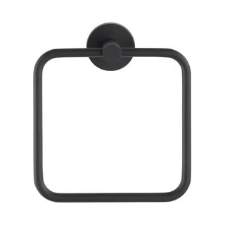 Crni zidni držač za ručnike od nehrđajućeg čelika Wenko Mezzano Ring