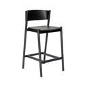 Crna barska stolica u dekoru hrasta (visine sjedala 75 cm) Oblique – Hübsch