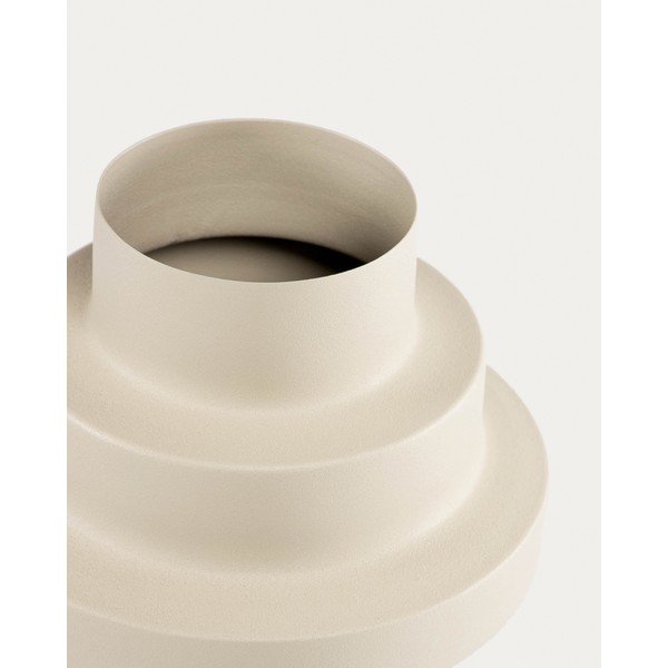 Bež čelična vaza (visina 23 cm) Velia – Kave Home-image-3