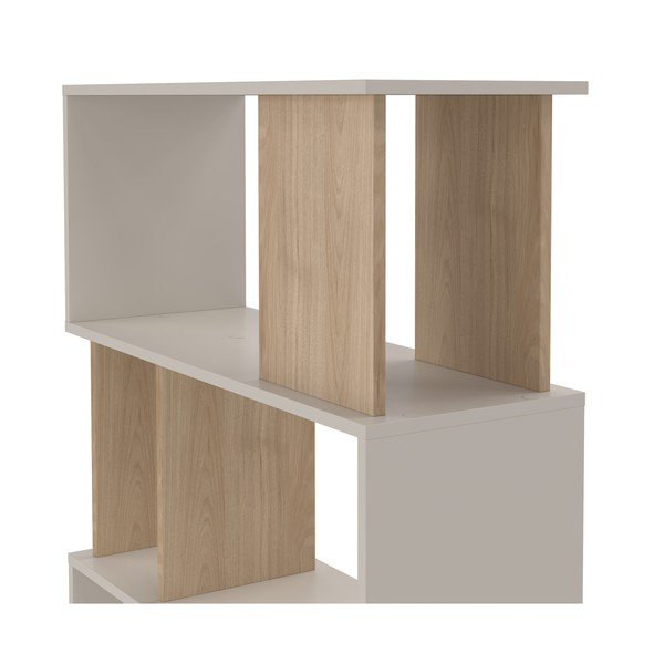 Krem biblioteka u dekoru hrasta 80x173,5x29,5 cm Maze – Tvilum-image-2