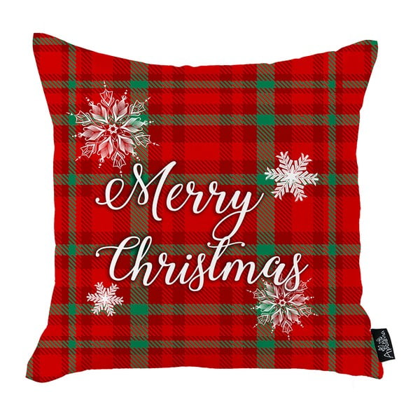 Mike &amp; Co. crvena božićna navlaka za jastuk NEW YORK Dušo sretan Božić, 45 x 45 cm