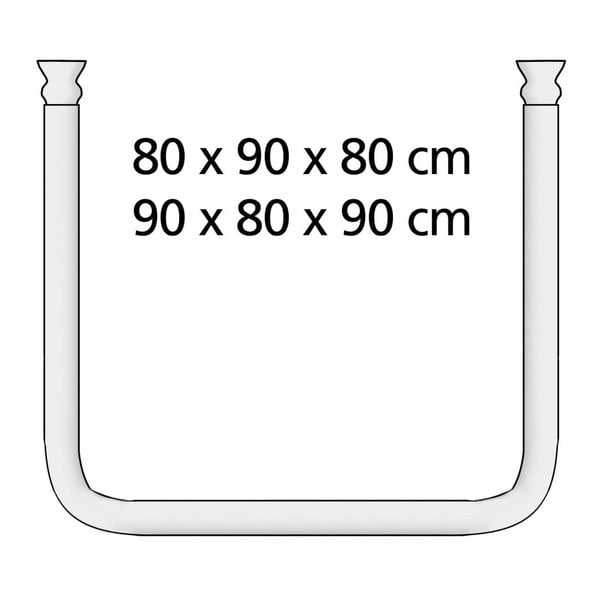 Crna univerzalna kutna šipka za zavjesu za tuš Wenko Black, ø 2 cm-image-4