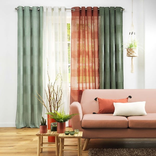 Zelena prozirna zavjesa 140x280 cm Terraza – douceur d'intérieur-image-4