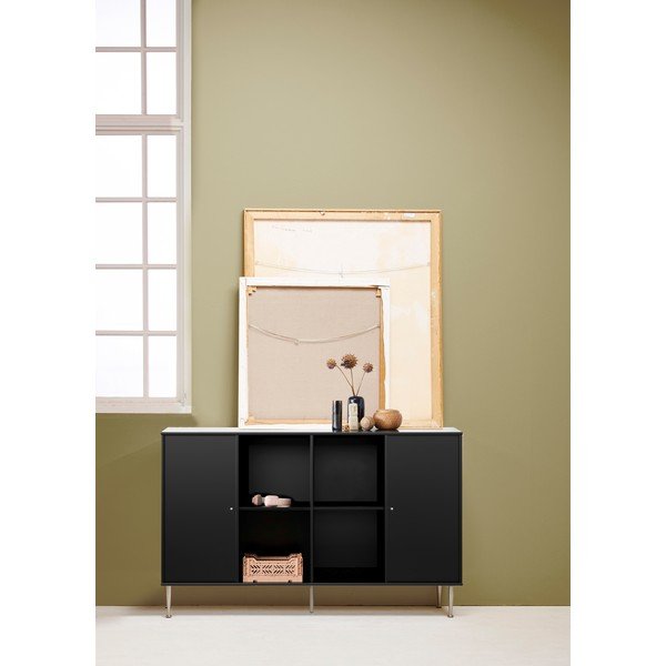 Crni modularni sustav polica 136x69 cm Mistral Kubus - Hammel Furniture-image-1
