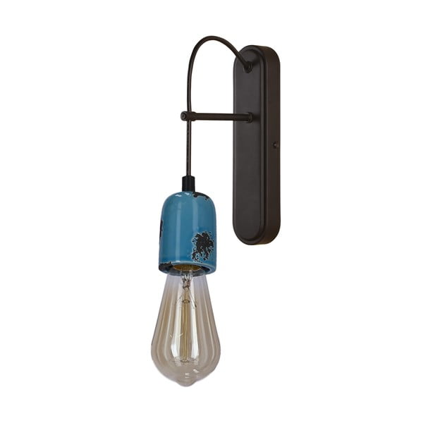 Crno-plava metalna zidna lampa Vider - Candellux Lighting