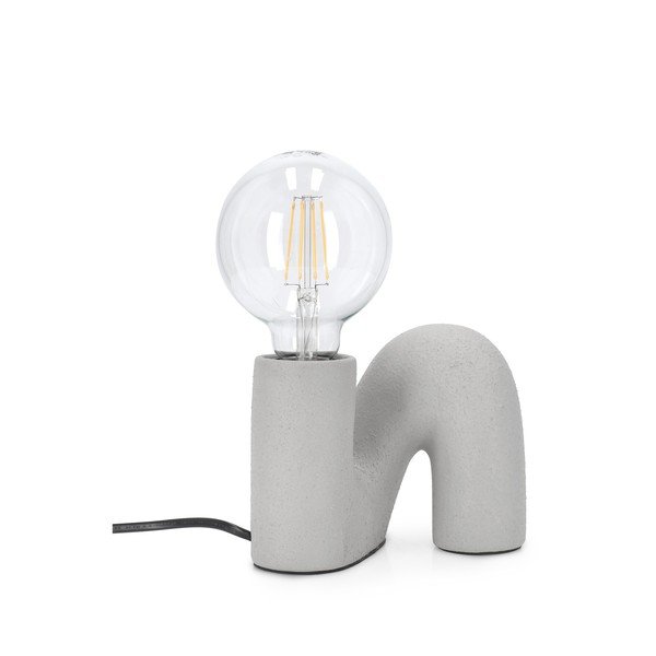 Siva stolna lampa keramička sa staklenim sjenilom (visina 12,5 cm) Jael – Yes Everyday