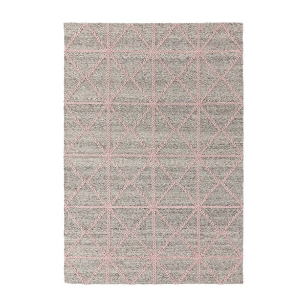Sivo-ružičasti tepih Asiatic Carpets Prism, 200 x 290 cm