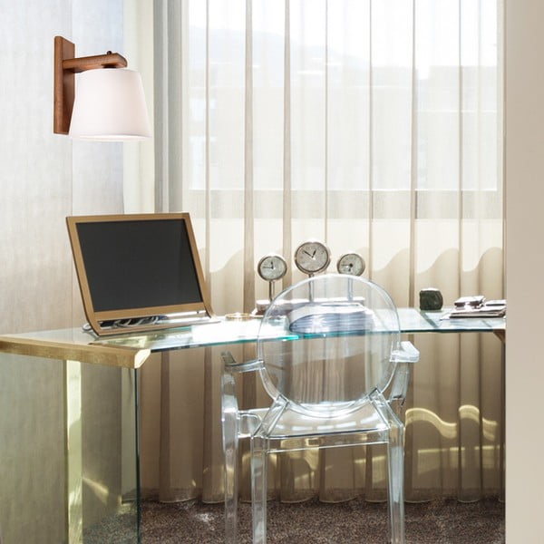 Tamno smeđa zidna lampa ø 20 cm Aida – LAMKUR-image-3