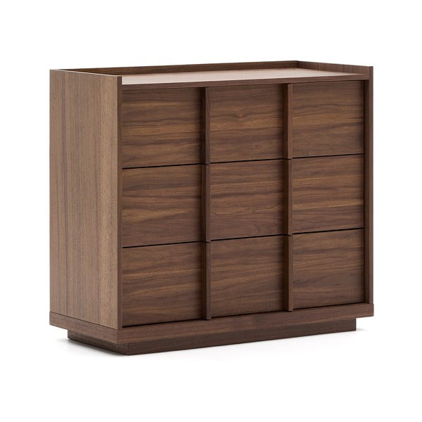 Smeđa komoda u dekoru oraha 100x78x50 cm Onix – Kave Home-image-3