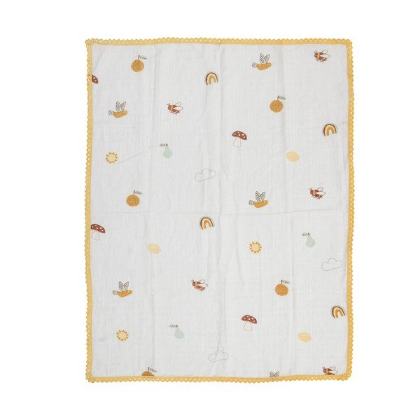 Bijela deka za bebe 80x100 cm Agnes – Bloomingville Mini-image-2