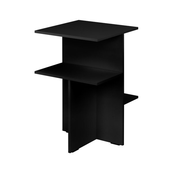 Crni noćni ormarić s policama Atik – noo.ma-image-4