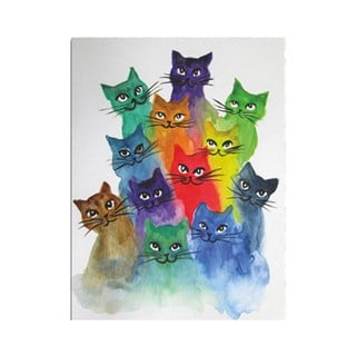 Slika na platnu Happy Cats, 30 x 40 cm