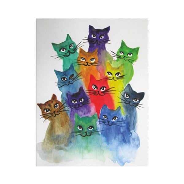Slika na platnu Happy Cats, 30 x 40 cm