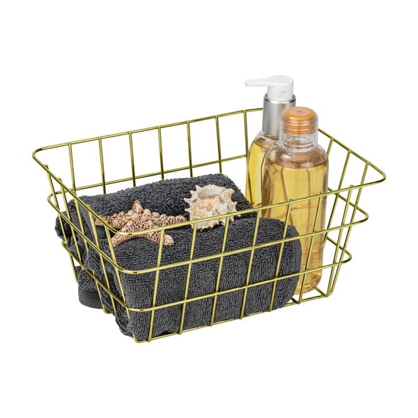 Metalna košarica za odlaganje u zlatnoj boji Wenko Viana-image-4