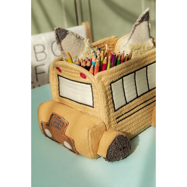 Oker žuta tekstilna dječja kutija za pohranu 22x19x15 cm School Bus – Lorena Canals-image-2