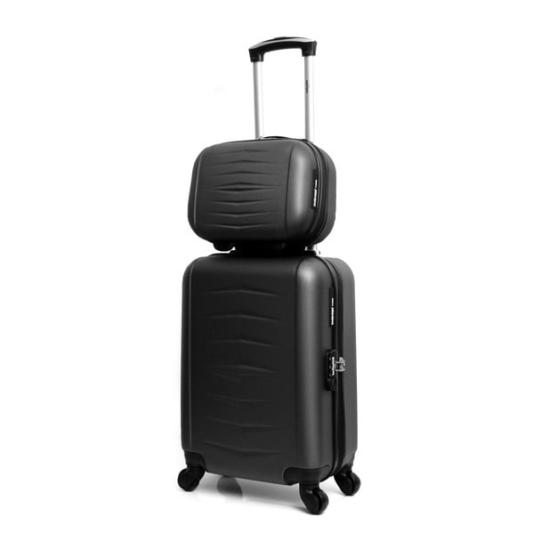 Set od 2 crna kufera s kotačima Infinitif Oviedo-image-2