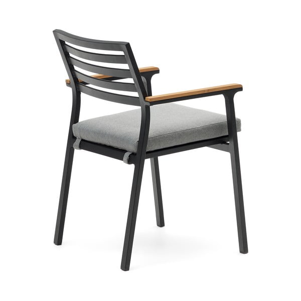 Crna metalna vrtna stolica Bona - Kave Home-image-4