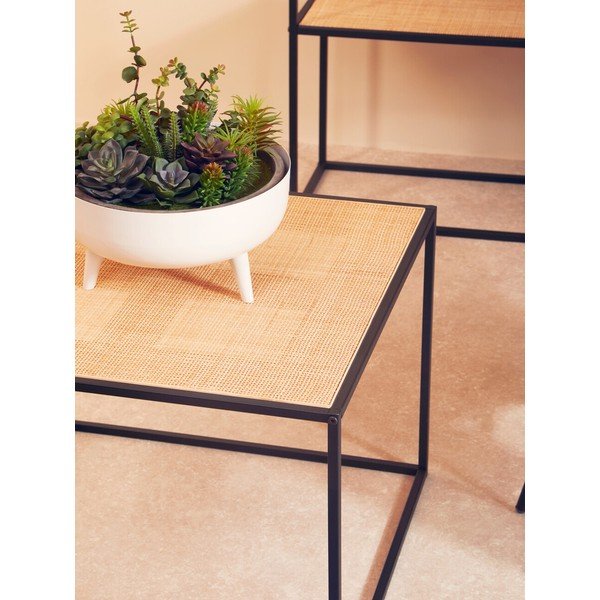 Stolić za kavu od ratana u prirodnoj boji 60x60 cm Depok – Premier Housewares-image-2